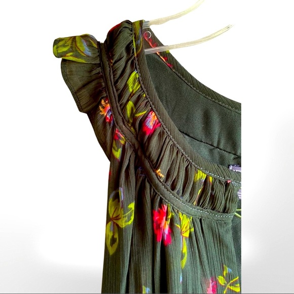 🦋HP!🦋J. Crew | Point Sur | High-Neck | Green Floral w/ Ruffle Dress | 4 | NWT - Picture 13 of 16